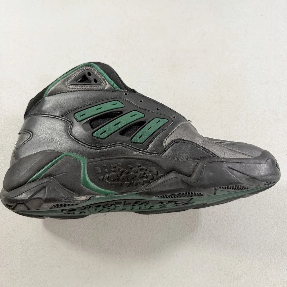Vintage 1993 Adidas Streetball 2‎ Men's Basketball Shoes Black Green Size 9.5